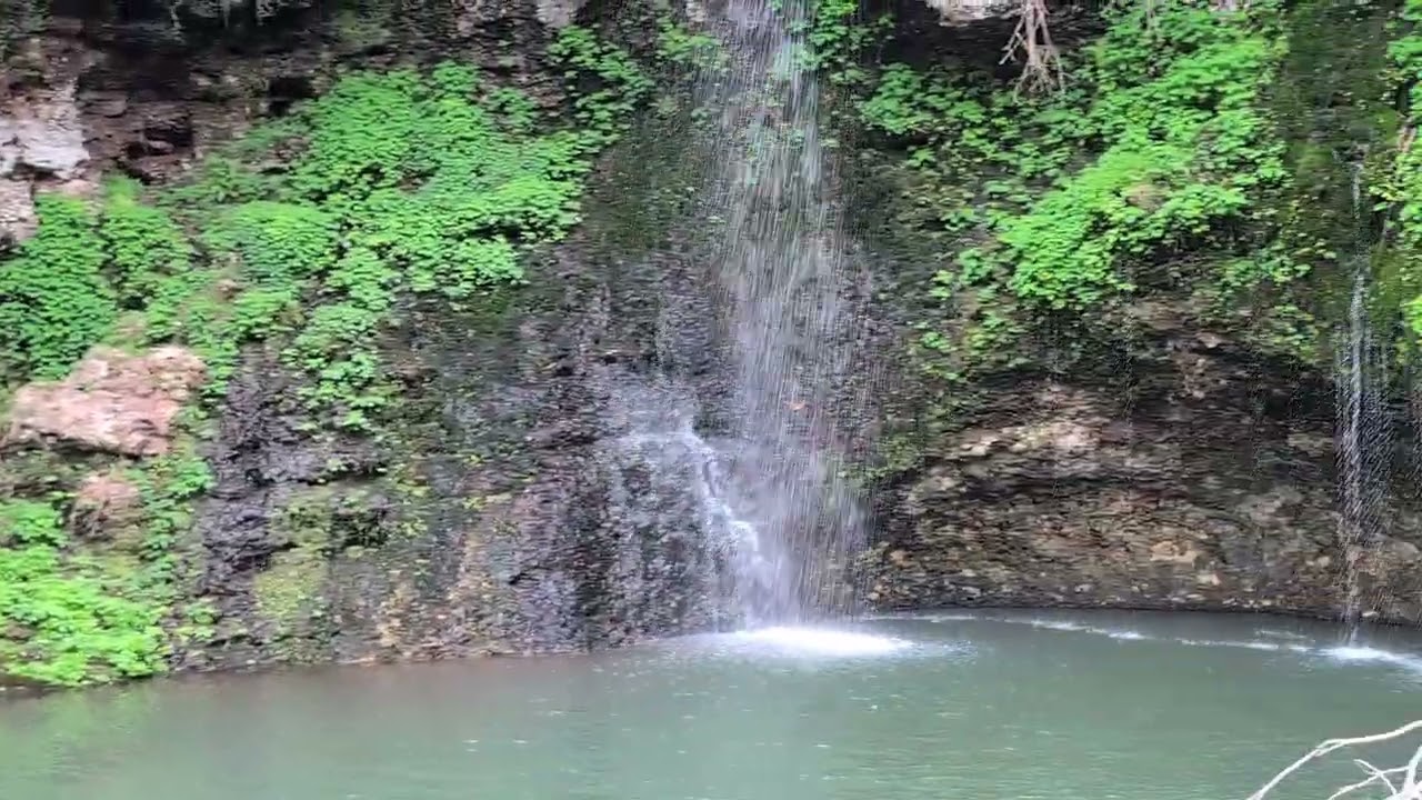 Waterfall in Natural Falls State Park Oklahoma.