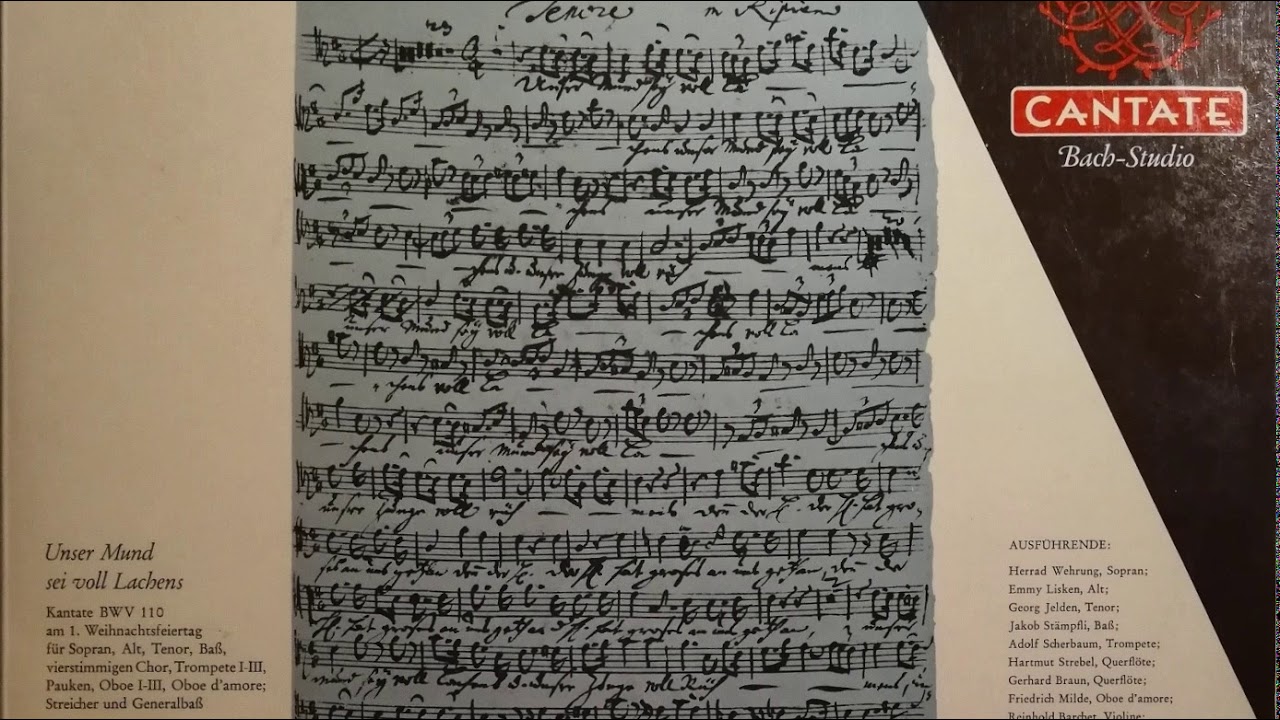 Unser Mund sei voll Lachens (BWV 110) - J.S. Bach (1685-1750)