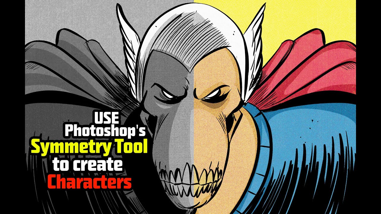 Using Photoshop's Symmetry Tool to Draw Beta Ray Bill