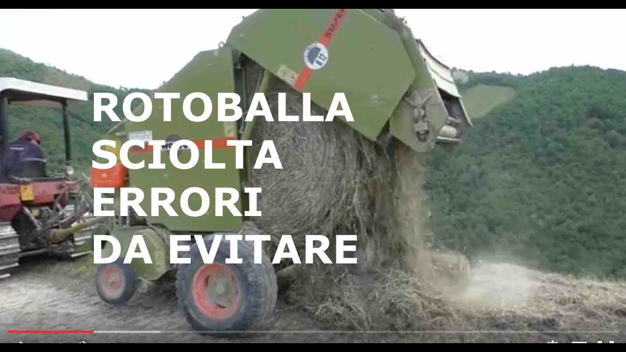Trattori al lavoro:Disastro Rotopressa sputa balla sciolta di fieno rotoballa