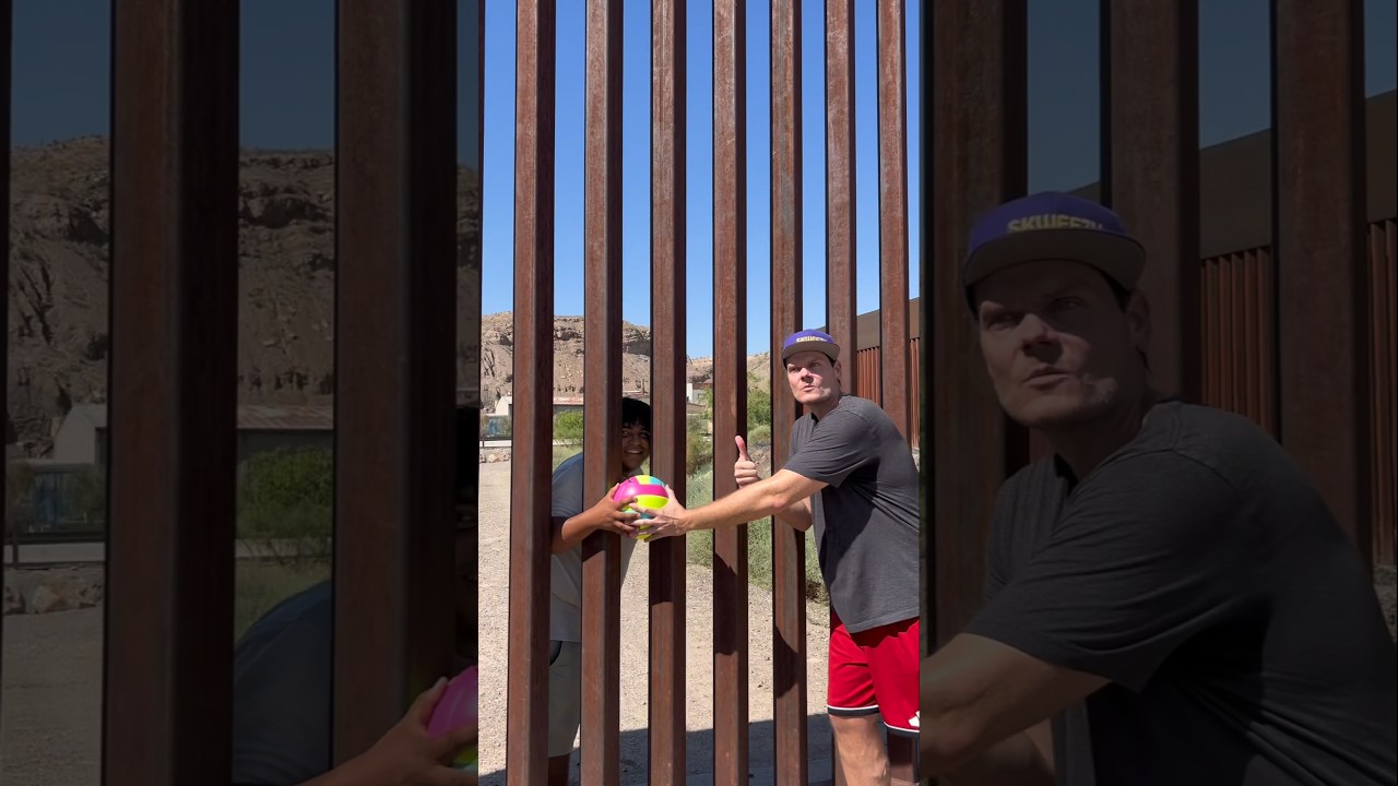 VOLLEY BALL AT THE BORDER WALL 💜 #VOLLEYBALL