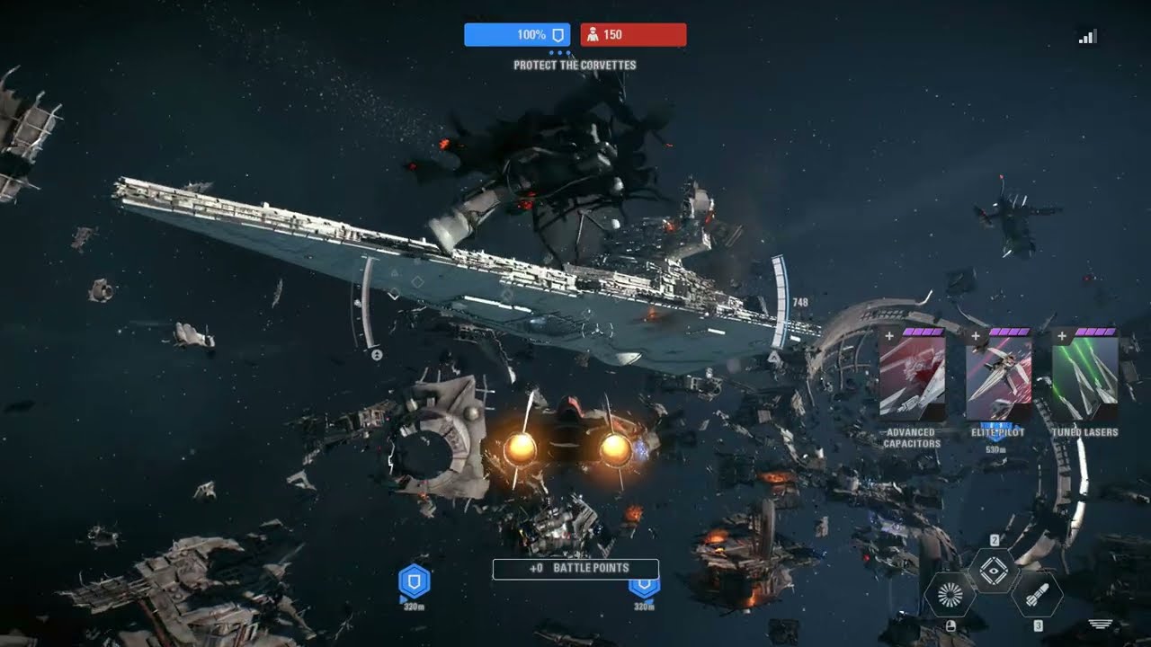 Starfighter Assault Gameplay - Endor (Rebellion) Star Wars Battlefront II