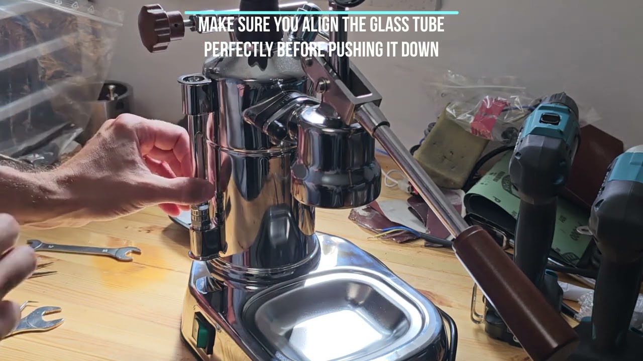 Coffee Sensor La Pavoni Lever official custom metal sight glass cover installation tutorial