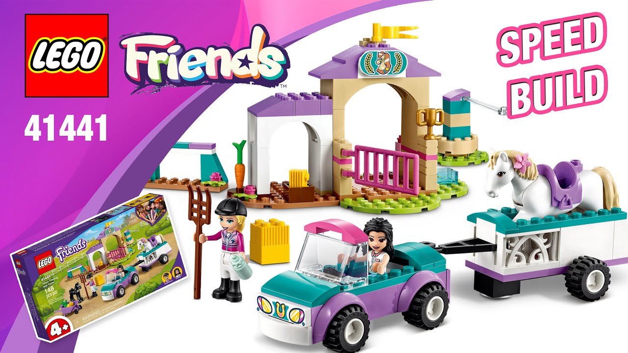 Lego Friends 41441 Horse Training and Trailer Speed Build & Review #lego #lego41441  #legofriends