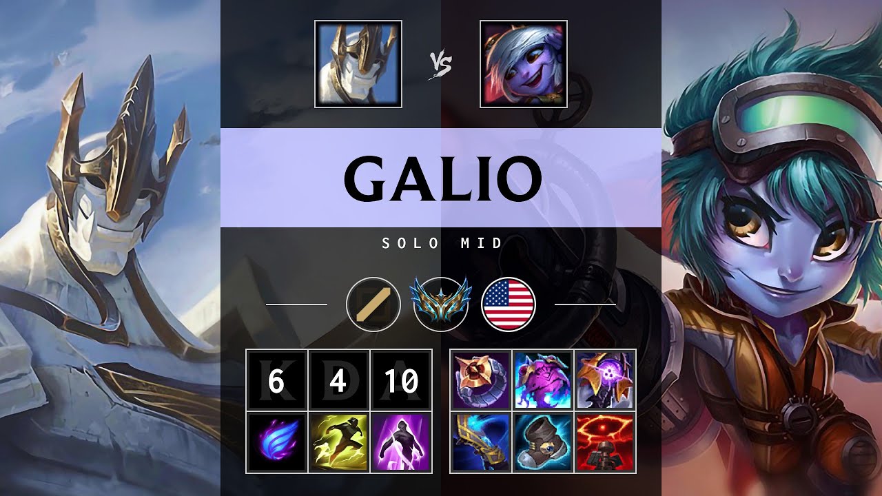 Galio Mid vs Tristana - NA Challenger Patch 25.14