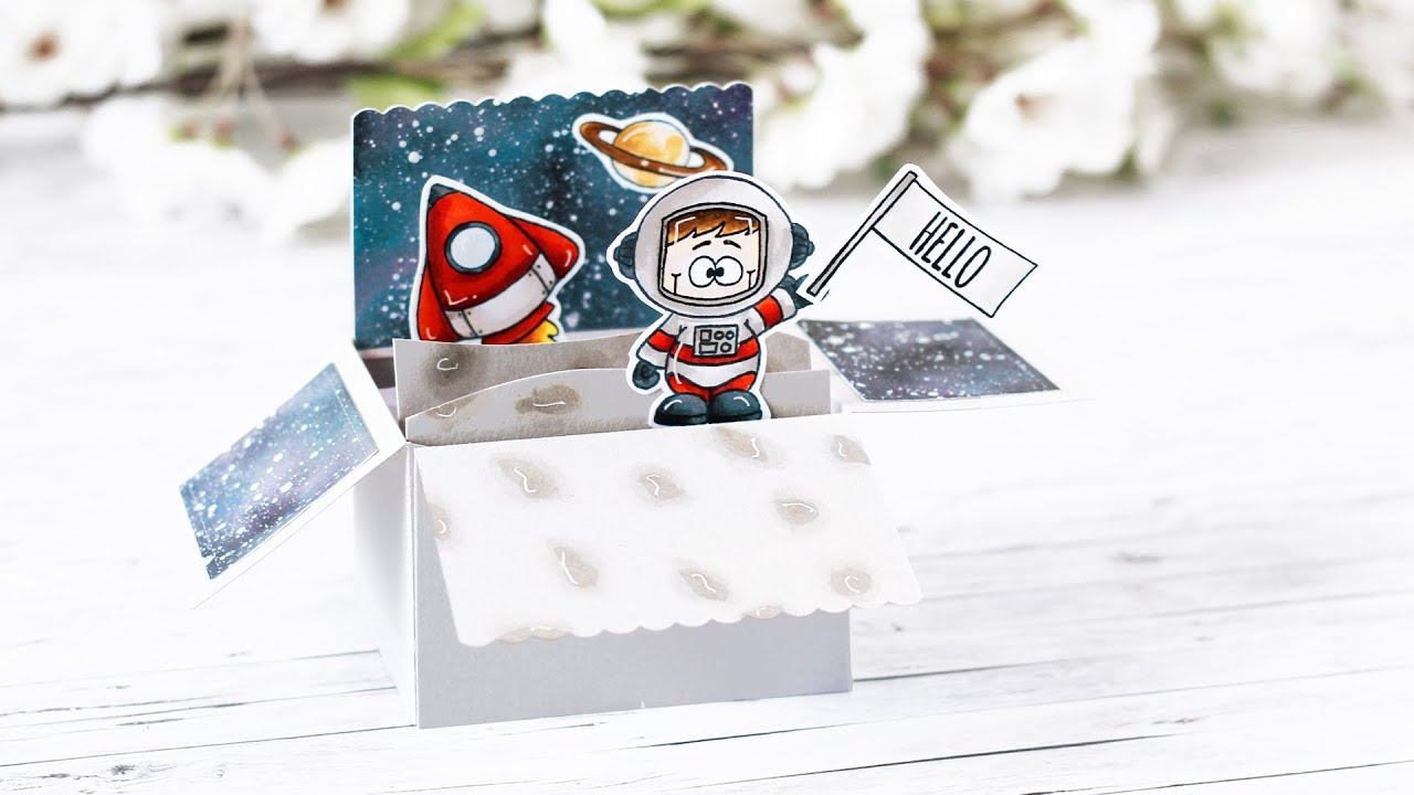Space pop-up box card