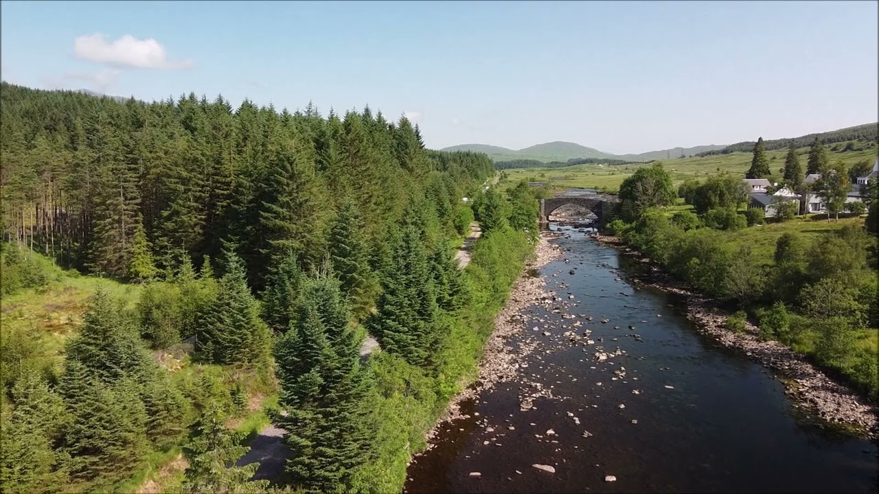 Drone view of - Bridge of Orchy