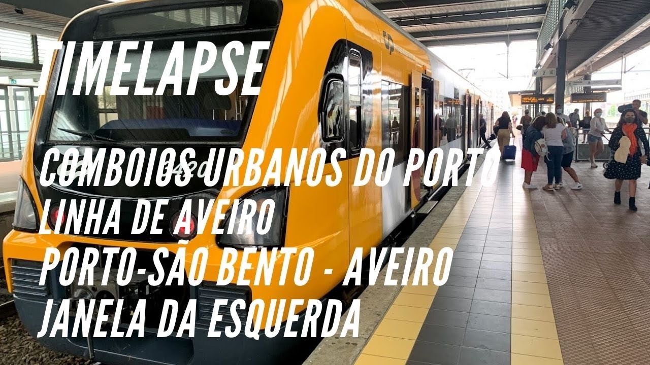 🇵🇹🚈 CP - Porto-São Bento ➜ Aveiro (janela da esquerda, timelapse 6x)