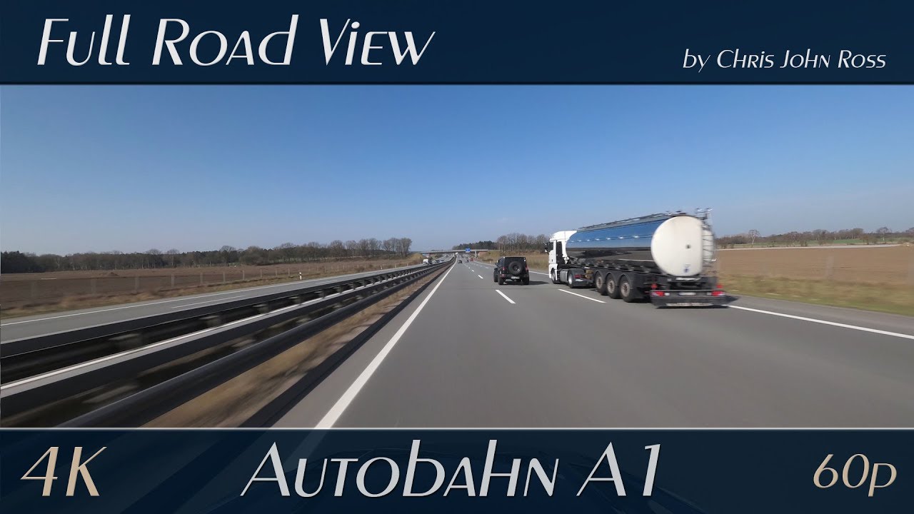 Autobahn (A1): Hamburg - Bremen - (Seevetal - Hatzte) - 4K (UHD/2160p/60p)