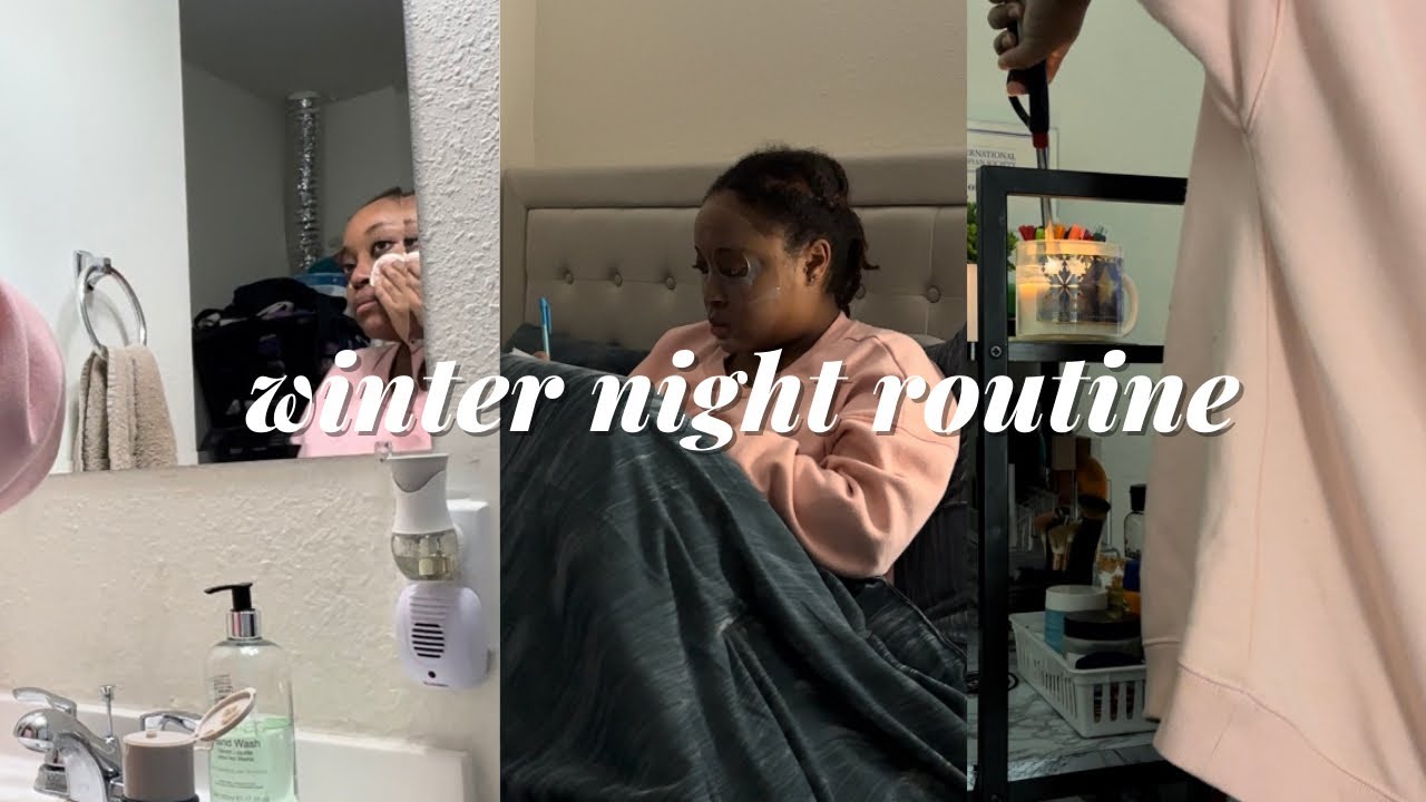 relaxing winter night routine | journaling, reading a new book, meditating