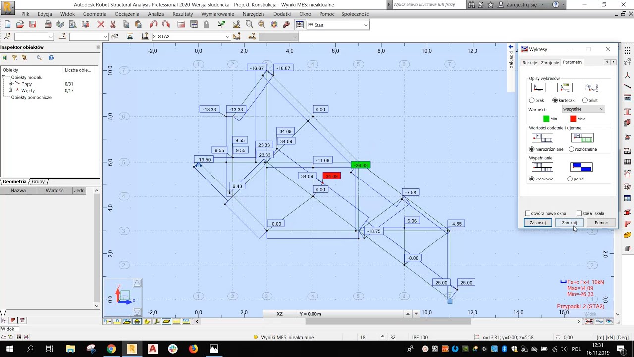 Tutorial z programu Autodesk Structural Analysis - wprowadzanie kratownicy