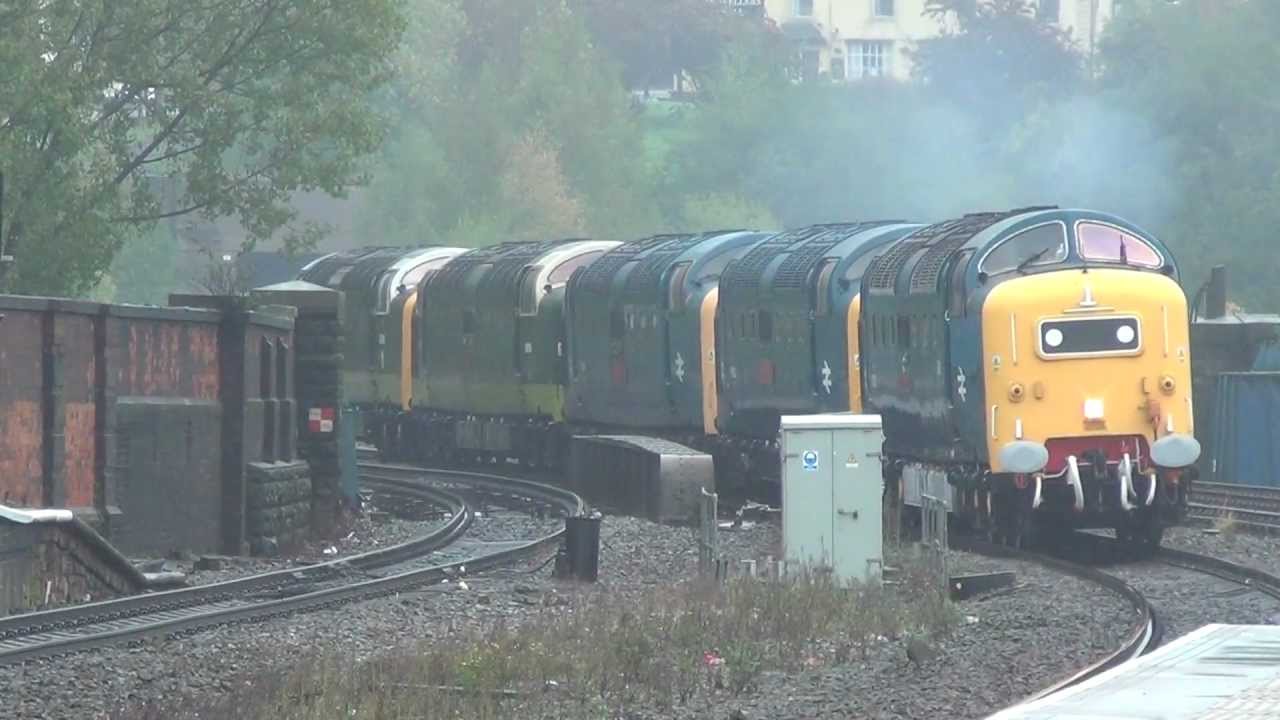 Five Deltic Convoy Passes Stalybridge 11th October 2011