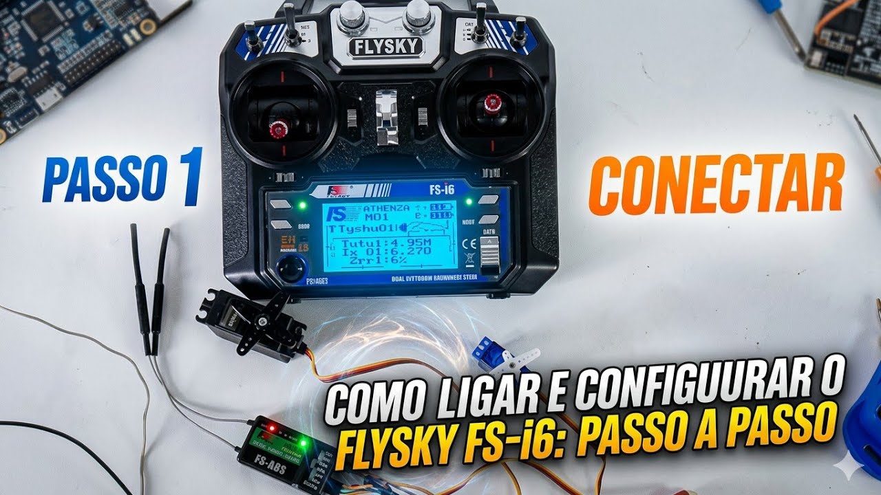 COMO USAR O CONTROLE REMOTO FLY SKY + FSIA6B 