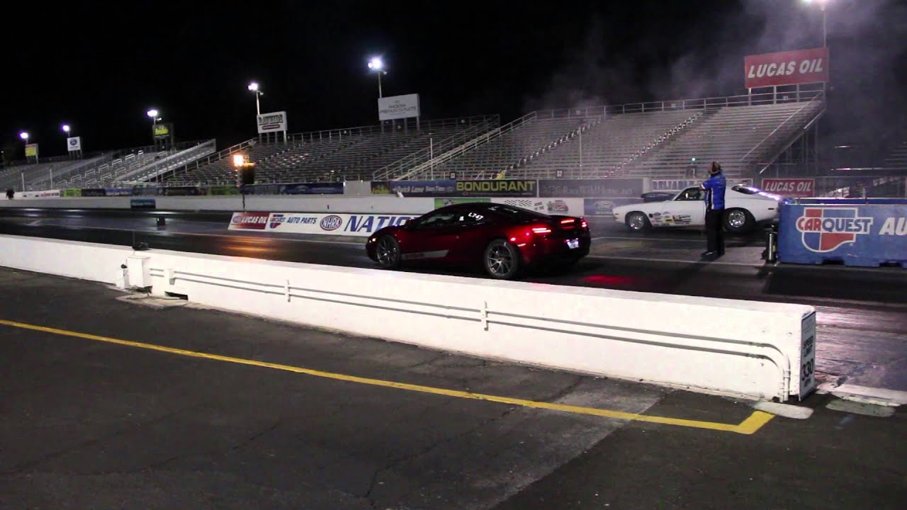 EVOMS Built McLaren MP4 12C 9 Second 1/4 Mile Pass EVT825 Evolution Motorsports Drag Race Record