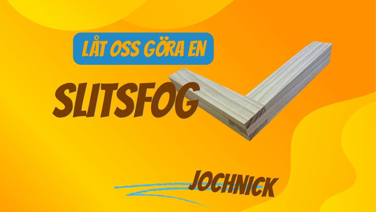 Jochnick visar hur man kan göra en slitsfog