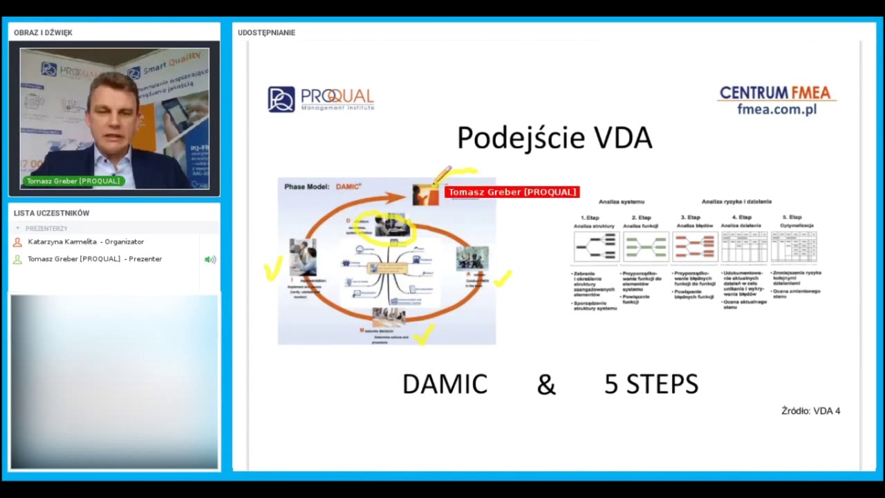 WEBINAR - nowe FMEA zgodnie z wymaganiami AIAG/VDA - kwiecień 2019