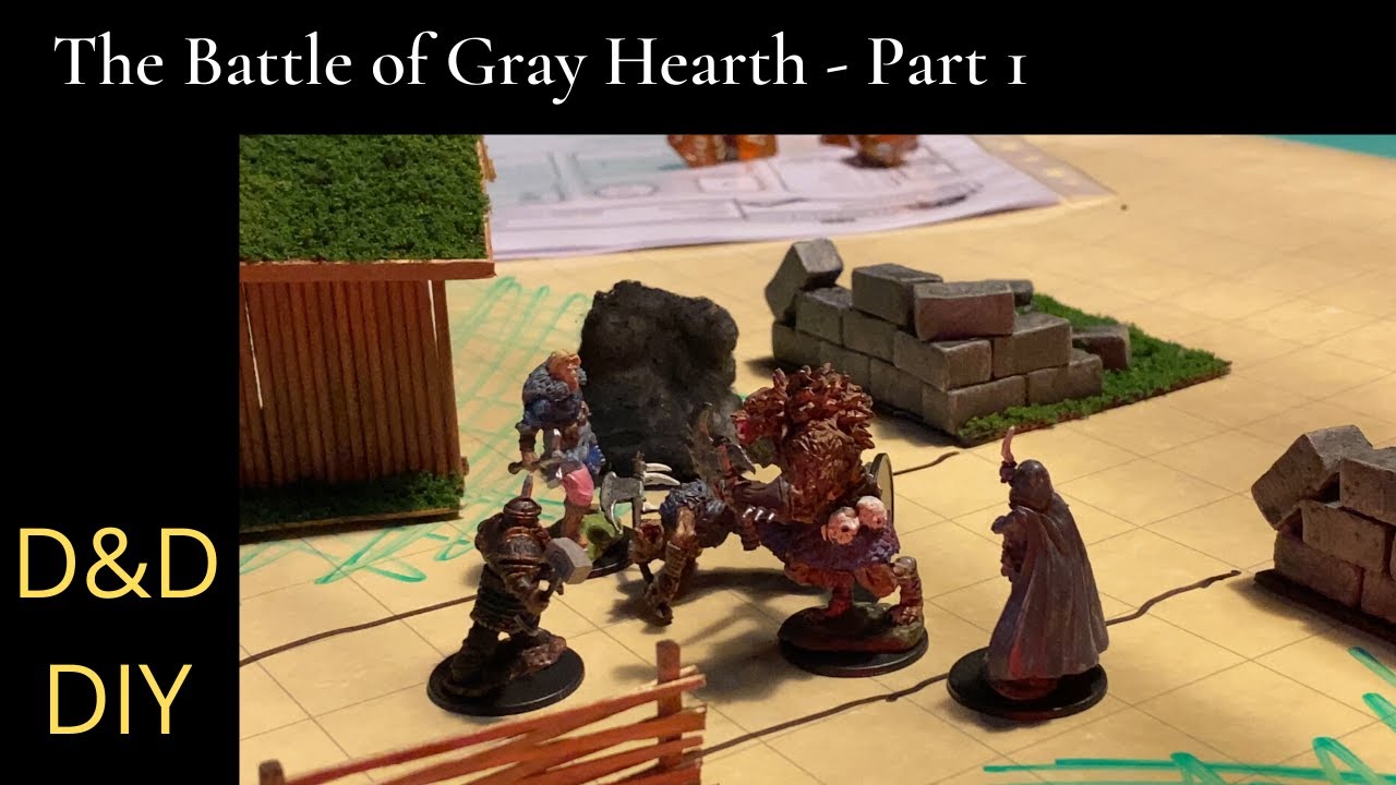 The Battle of Gray Hearth Pt1 - DIY TTRPG Terrain Scatter D&D Pathfinder Frostgrave Warhammer