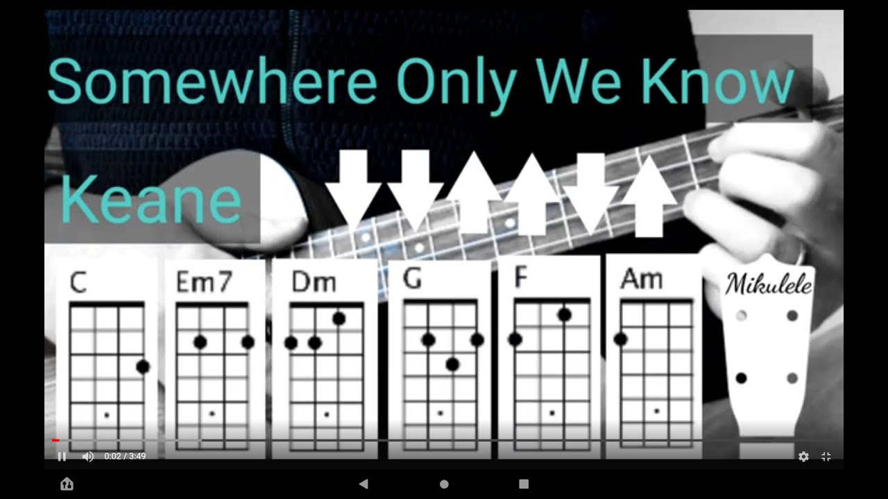Somewhere Only We Know - Keane ukulele tutorial / play-a-long