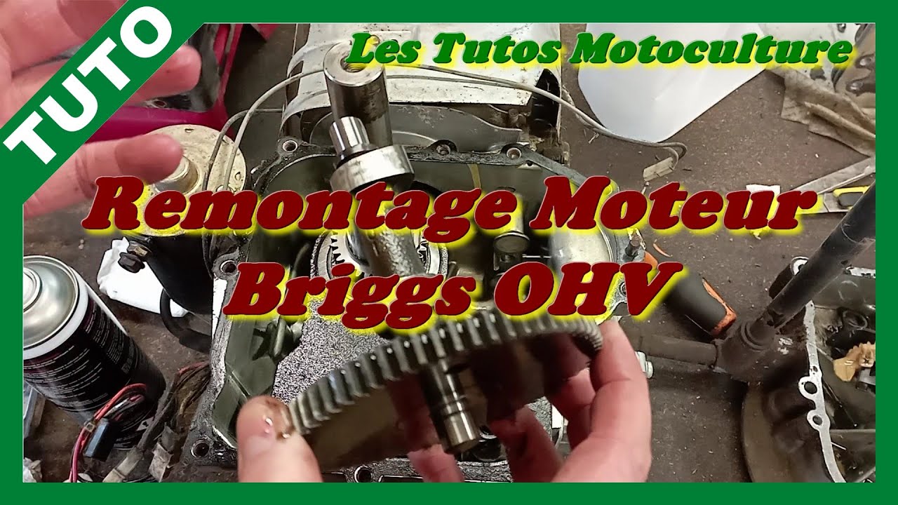 Restauration tracteur EP10 , Remontage moteur ( calage arbre came briggs )