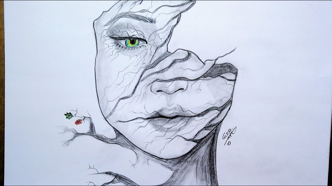 رسوم تعبيرية سهلة لتعليم الرسم والابداع  #99 سكن الخريف روحى  || Easy expressive drawing