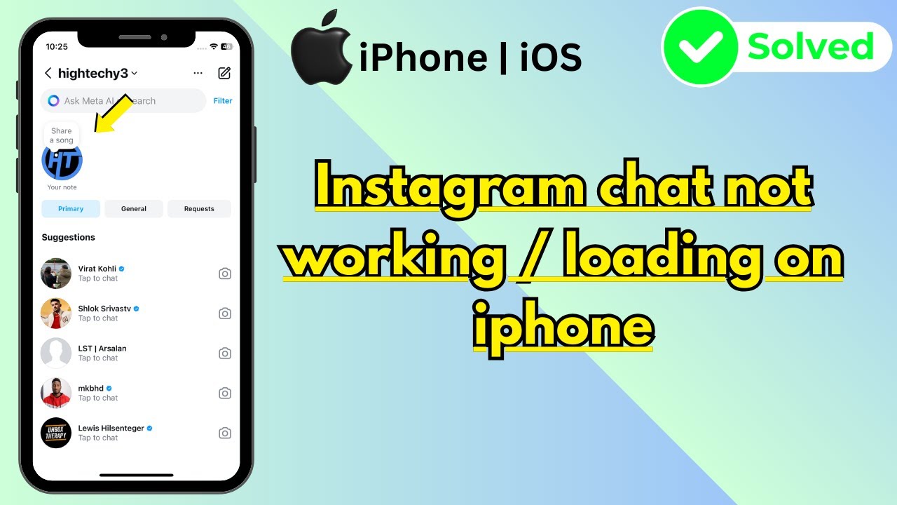 Instagram chat not working / loading on iphone | iOS | 2024