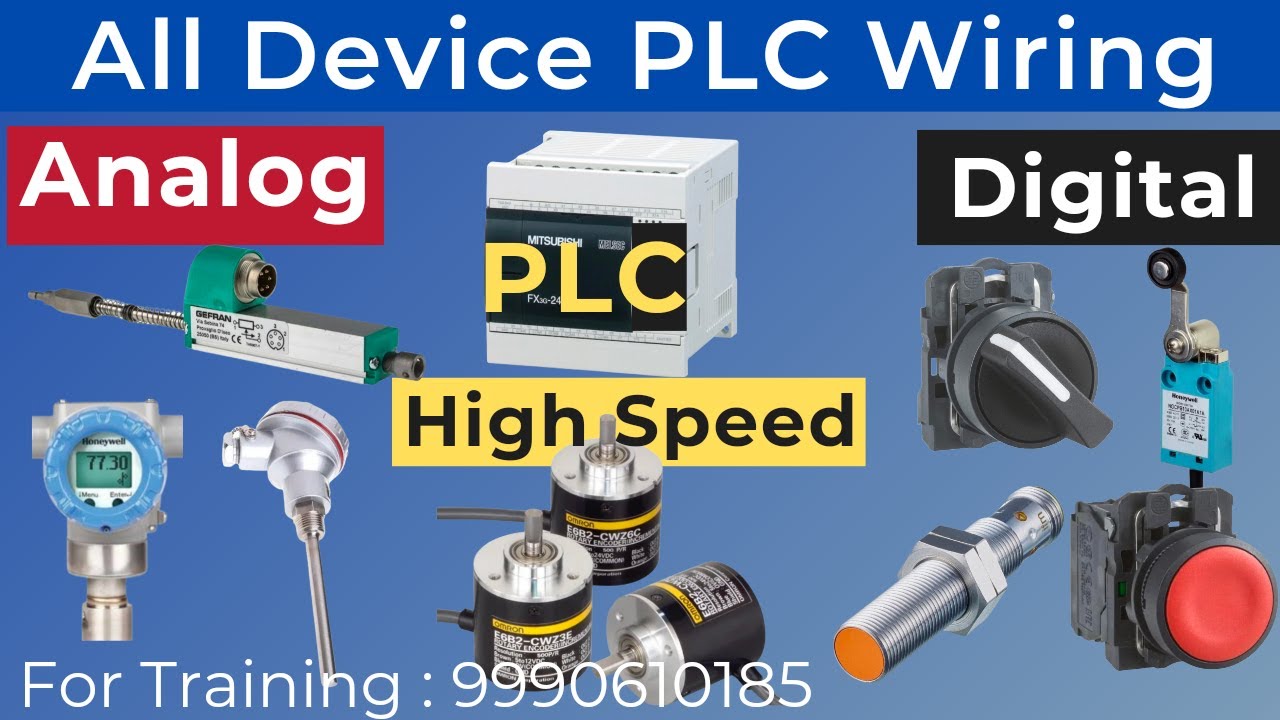 PLC Wiring Tutorial-Analog Digital High Speed Input Programming| PLC RTD Thermocouple Encoder wiring