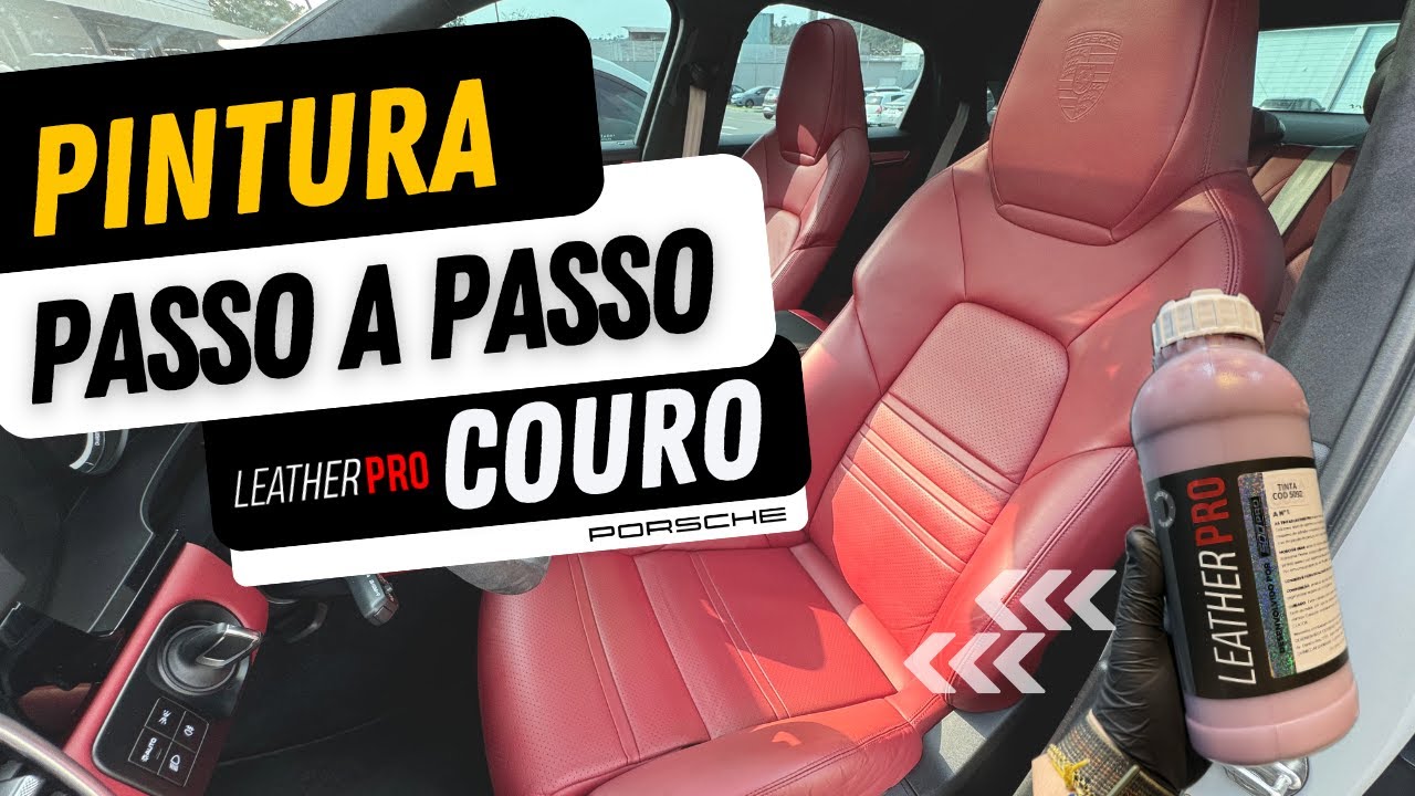 Pintura e Restauro de Couro Localizado Passo a Passo Banco Porsche Cayenne Leather Pro