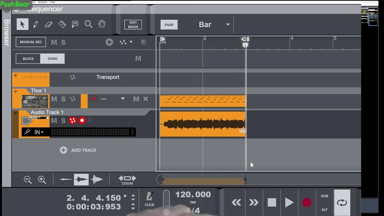 Make a mono track out of a stereo one in Reason of course.