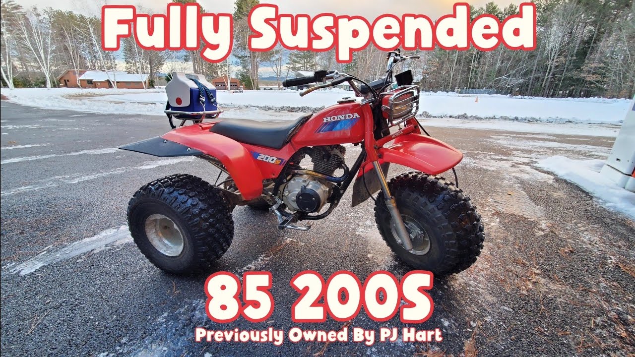Fully Suspended 1985 Honda ATC 200S - Flat Track Oval Racing and Walk Around