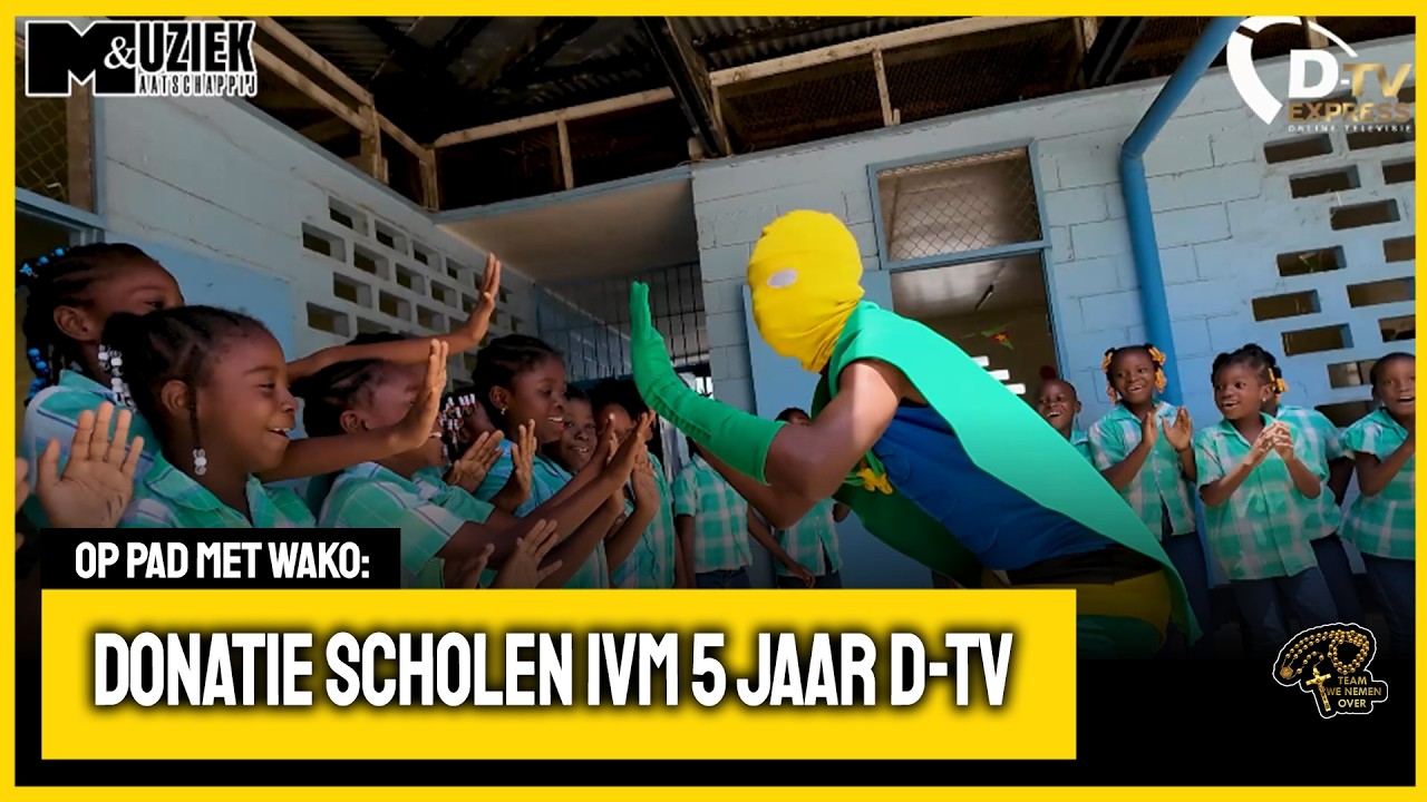 🎤🏙️ Exclusief Muziek & Maatschappij &bull; DONATIE SCHOLEN IVM 5 JAAR D-TV ||OP PAD MET WAKO AFL 2