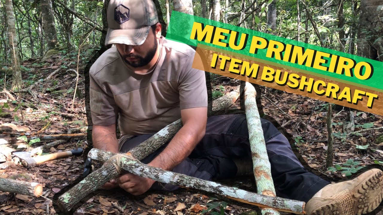 CONSTRUI PELA PRIMEIRA VEZ UMA CADEIRA - Aprendendo Bushcraft Ep. 02 #bushcraft #sobrevivência