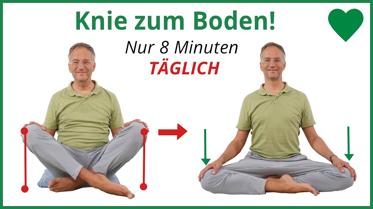 8-Minuten-Routine – Schneidersitz verbessern 💚 Hüfte & Rücken entlasten