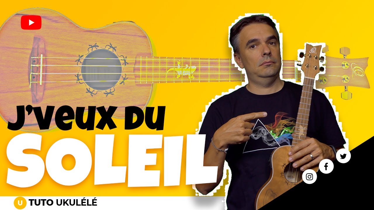 J'veux du soleil укулеле - Простой урок для новичков