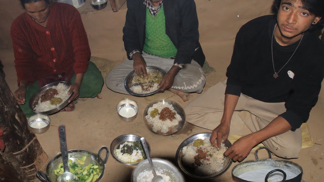 "Simple Food, Happy Faces: Authentic Nepali village Life & Traditional Family Meal"