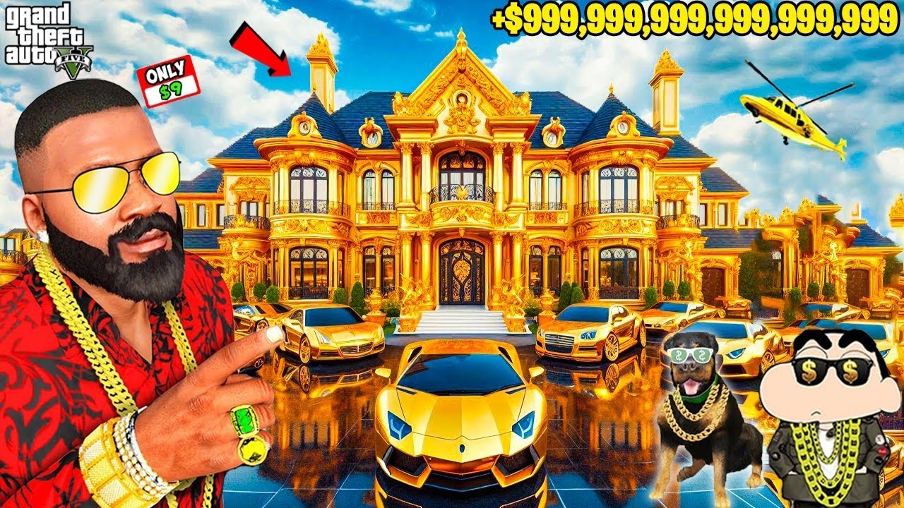 FRANKLIN KICK ANYTHING BECOME GOLD || EVERYTHING IS FREE IN GTA 5 !