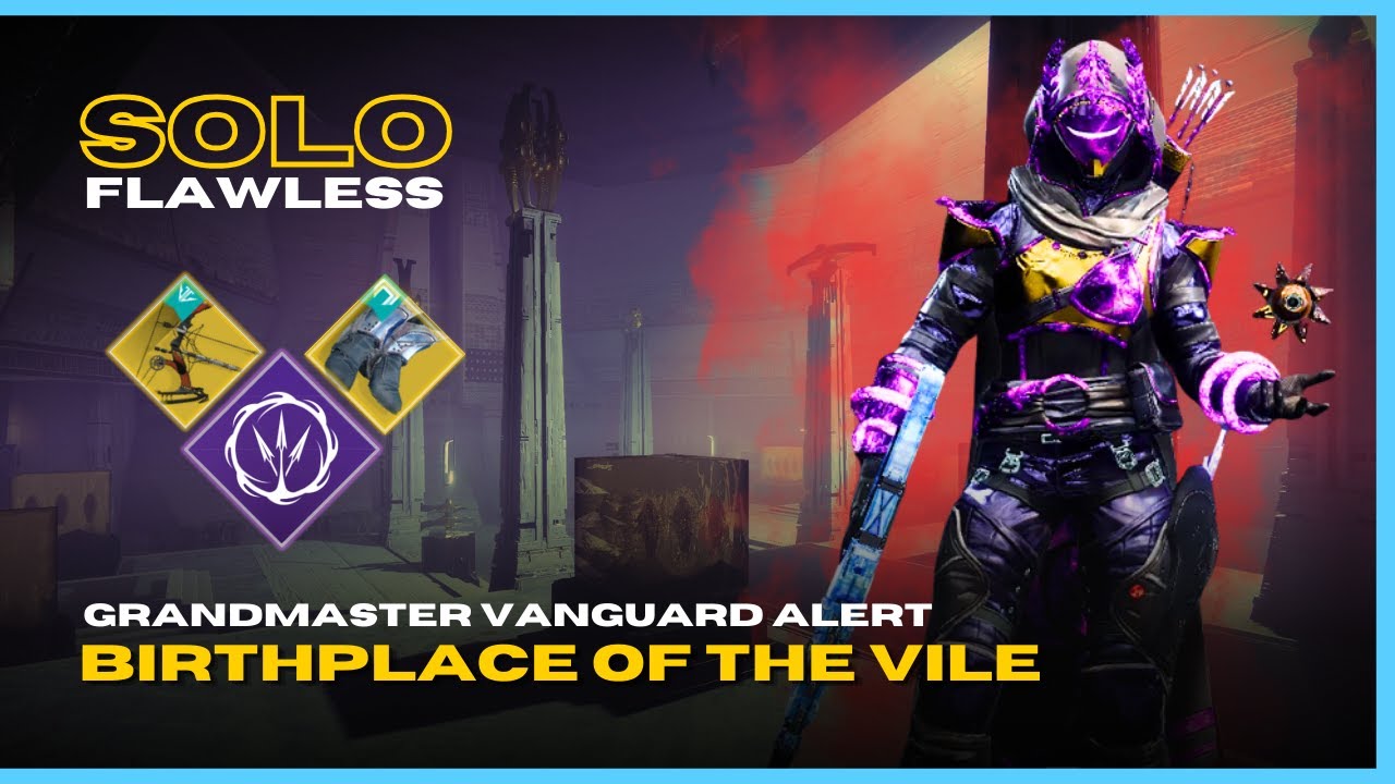 Orpheus Rig Void Hunter - Solo Flawless GM Vanguard Alert 