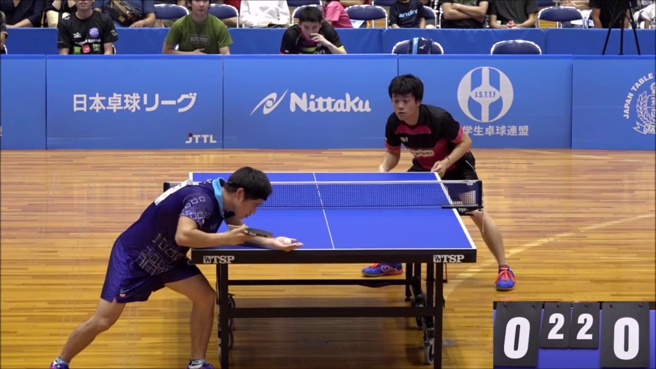 《卓球》2017 ドリームマッチ 松下大星(愛知工業大学) vs 松下海輝(日鉄住金物流)