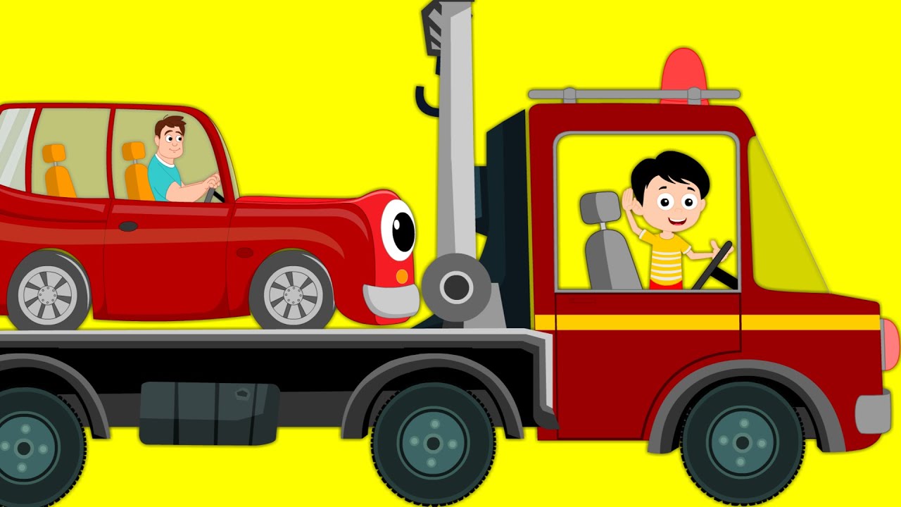 Tow Truck Song | Transport Song Car | Nursery Rhymes For Kids | kids tv cartoon videos