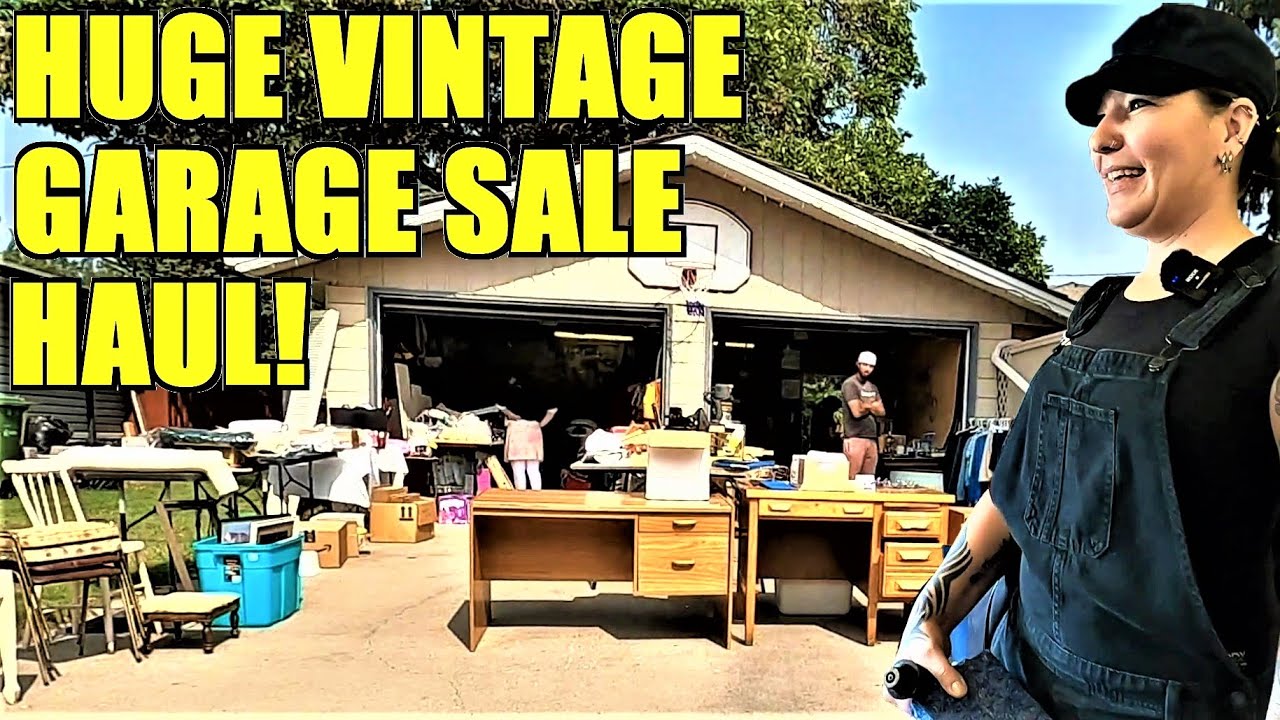 Ep550:  VINTAGE GARAGE SALE HAUL!  😲  Shop with me for thrifted yard sale treasure!  😁😊🎁