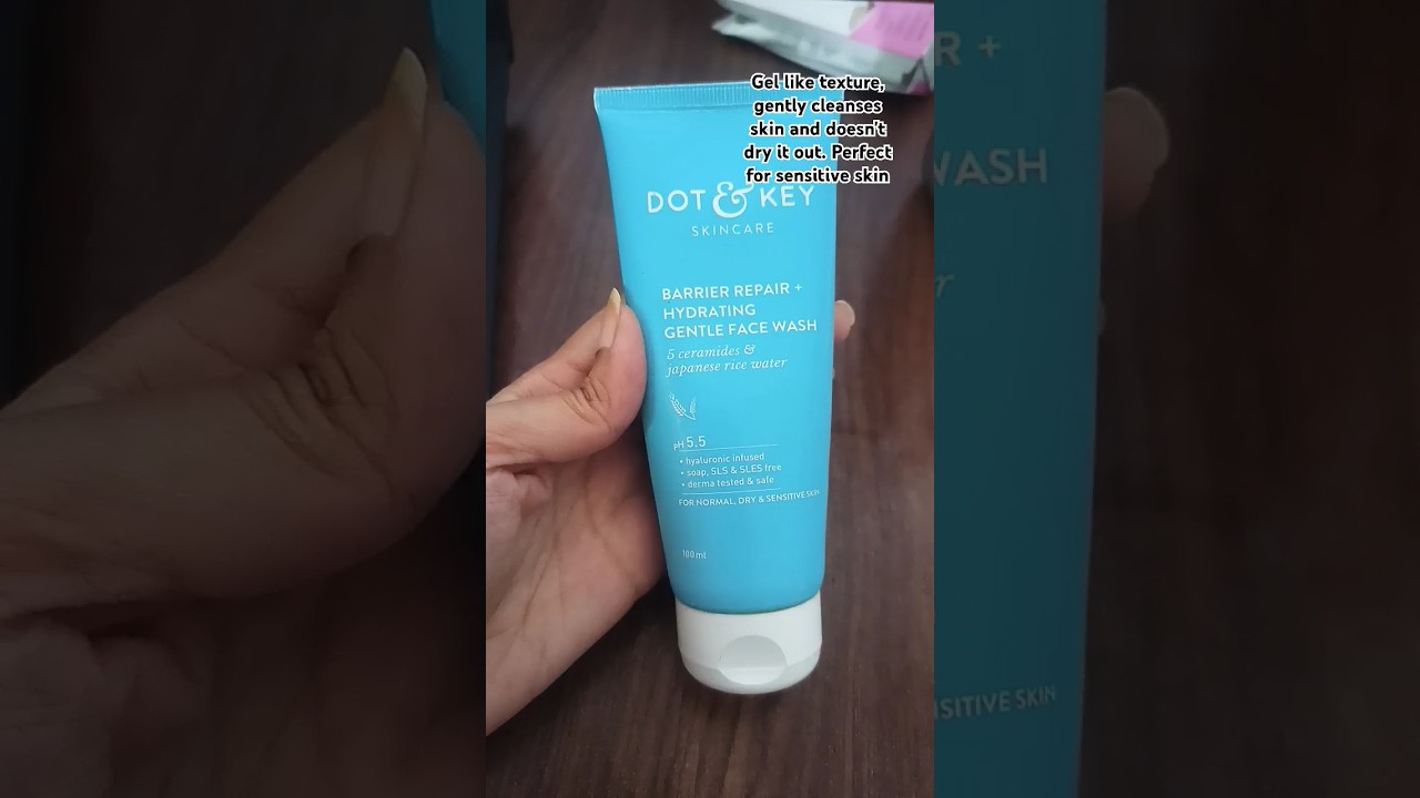 Dot & Key barrier repair + hydrating gentle face wash 5 ceramides & Japanese rice water 🌊 