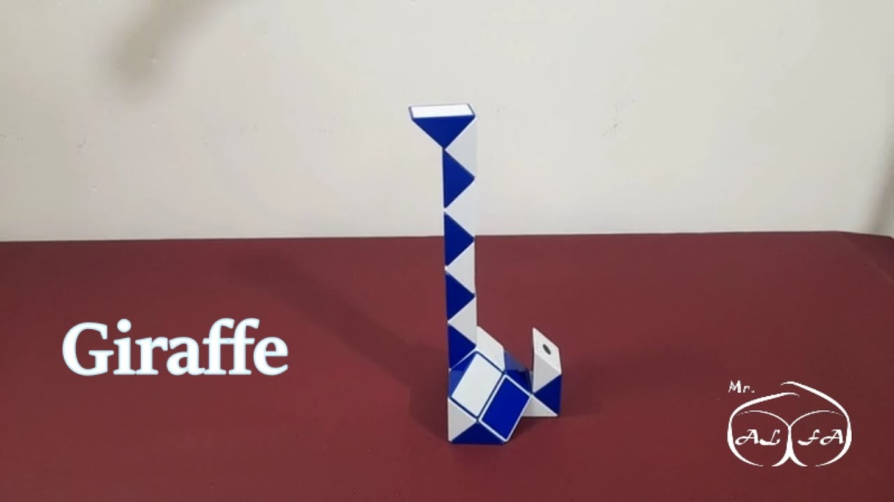 How To Make 3D Giraffe With Rubik's Snake | Mr. ALFA