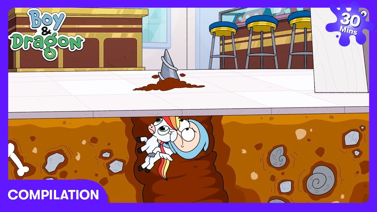 Boy & Dragon - La course-poursuite ! | Dessins Animés | WildBrain Garage à Gadgets