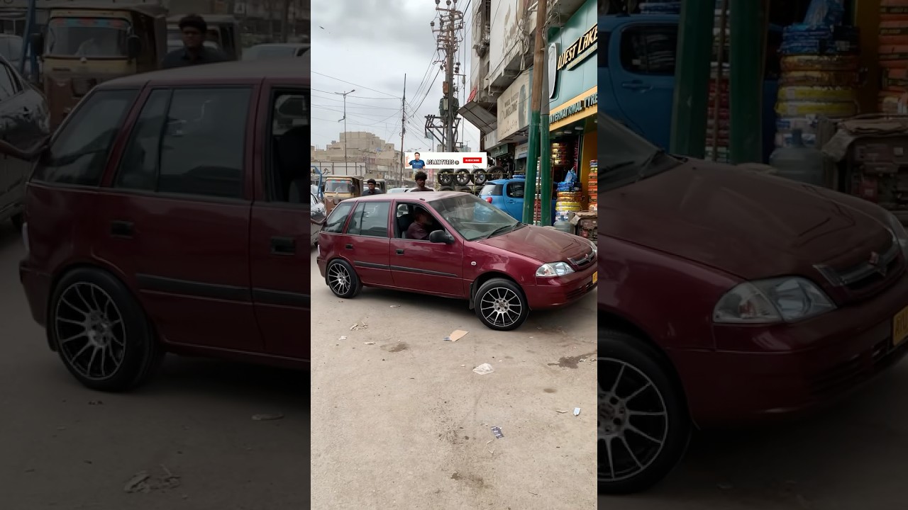 Suzuki Cultus Amazing Look 😍 15 Inches Rims + Tyres set 