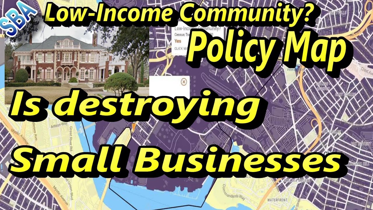 SBA Policy Map has Million Dollar Homes eligible for low-income communities Policy Map Challenge 3