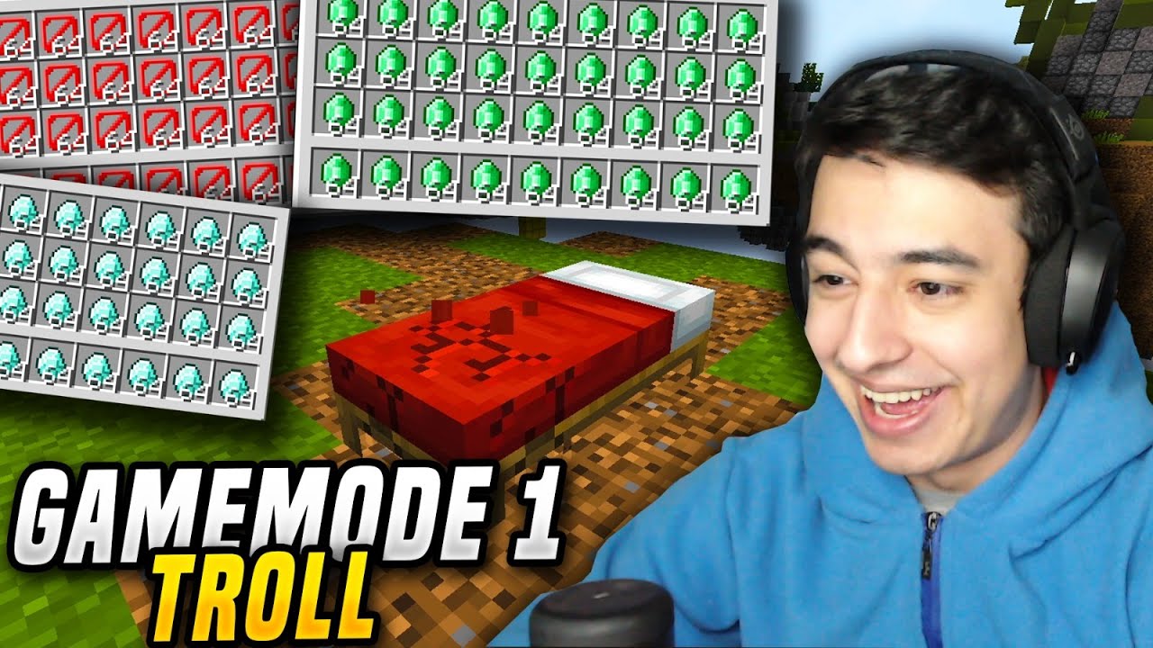 BEDWARS GAMEMODE 1 TROLL #3 -minecraft sonoyuncu