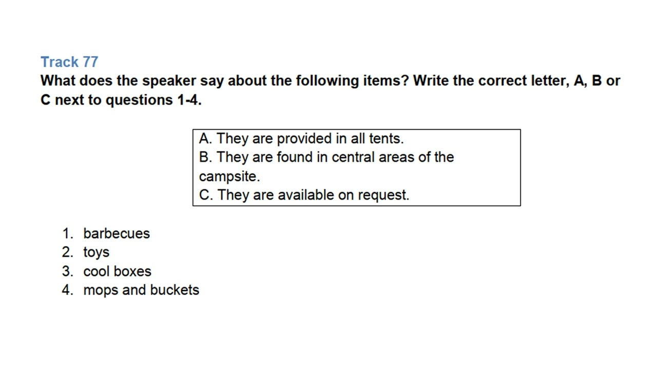 IELTS LISTENING Track 77