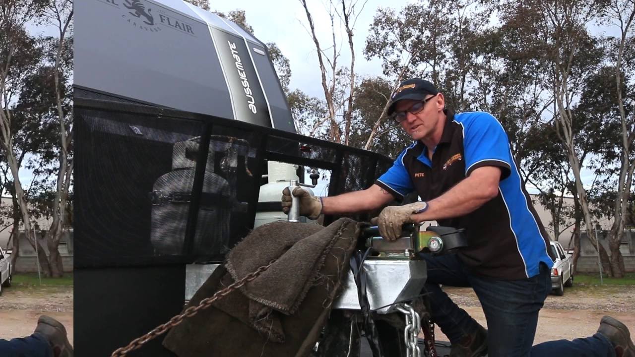 Tying down and safely transporting a caravan