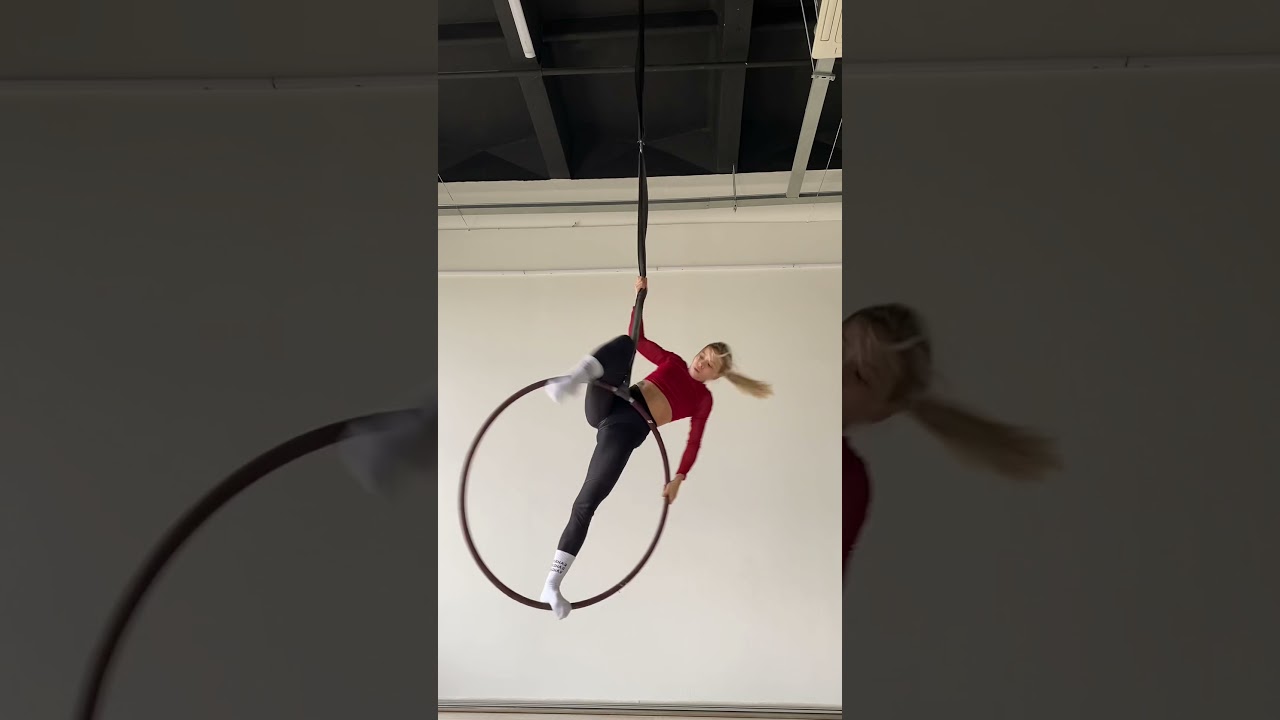Aerial hoop spin combo on spanset | ЯVЬ - Берегом