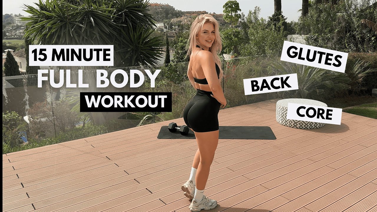 15 MIN FULL BODY WORKOUT | Glutes, Back & Core | No Equipment
