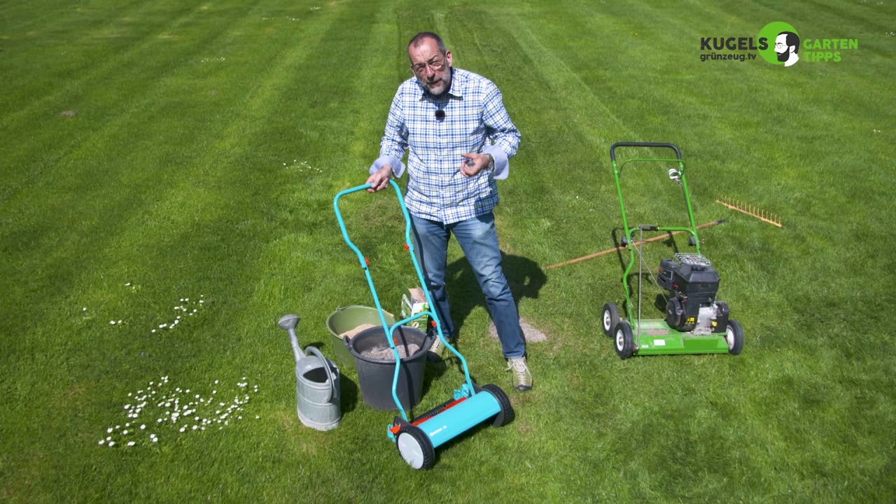 Tipps zur richtigen Rasenpflege - Gartentipps von Volker Kugel - www.grünzeug.tv